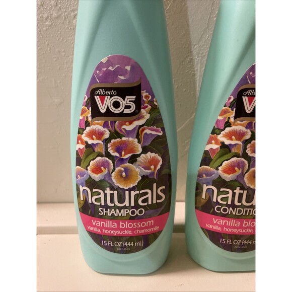 NOS Discontinued Alberto V05 Naturals shampoo & conditioner set Vanilla Prop USA - Picture 2 of 7